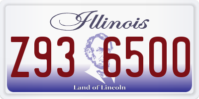 IL license plate Z936500