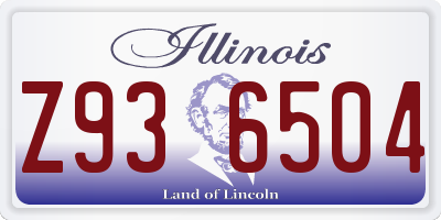 IL license plate Z936504
