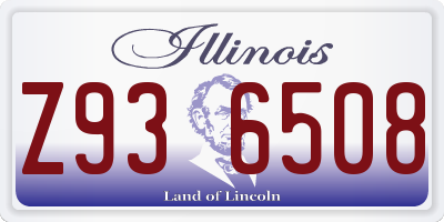 IL license plate Z936508