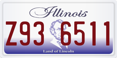 IL license plate Z936511