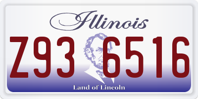 IL license plate Z936516