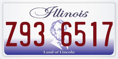 IL license plate Z936517
