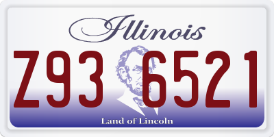 IL license plate Z936521