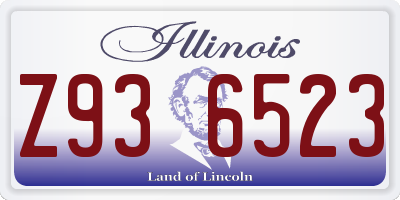 IL license plate Z936523