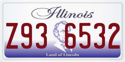 IL license plate Z936532