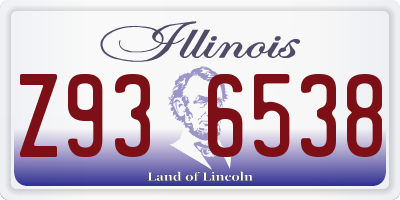 IL license plate Z936538