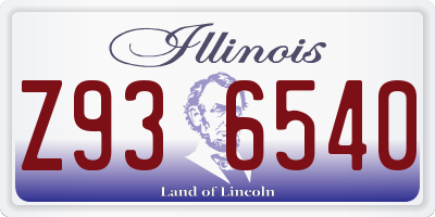 IL license plate Z936540