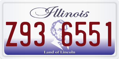 IL license plate Z936551