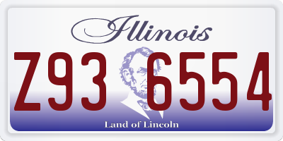 IL license plate Z936554