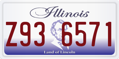 IL license plate Z936571