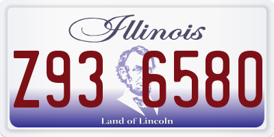 IL license plate Z936580