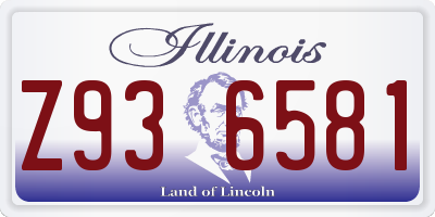 IL license plate Z936581