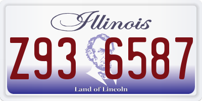 IL license plate Z936587
