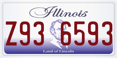 IL license plate Z936593