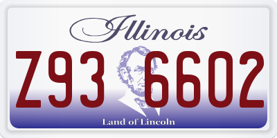 IL license plate Z936602