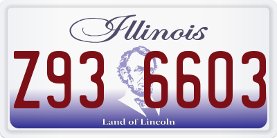 IL license plate Z936603
