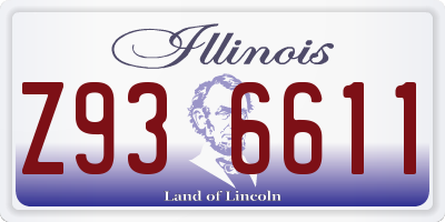 IL license plate Z936611