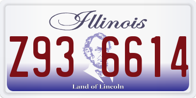 IL license plate Z936614
