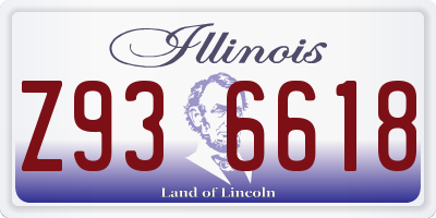 IL license plate Z936618