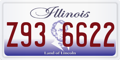 IL license plate Z936622