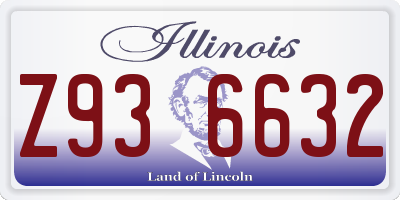 IL license plate Z936632