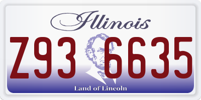 IL license plate Z936635