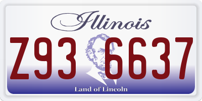 IL license plate Z936637