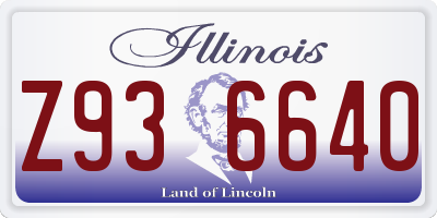 IL license plate Z936640