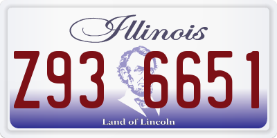 IL license plate Z936651