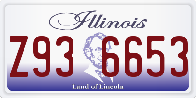 IL license plate Z936653