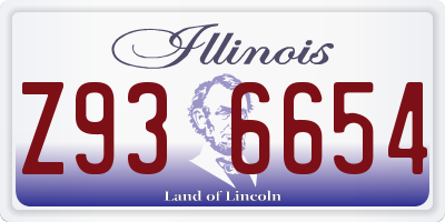 IL license plate Z936654