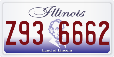 IL license plate Z936662