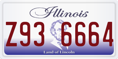 IL license plate Z936664