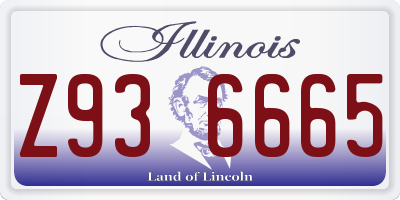 IL license plate Z936665