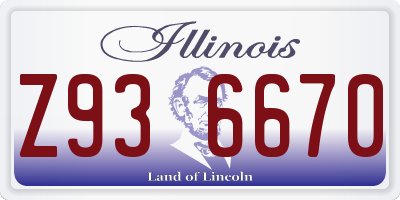 IL license plate Z936670