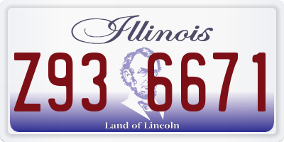 IL license plate Z936671