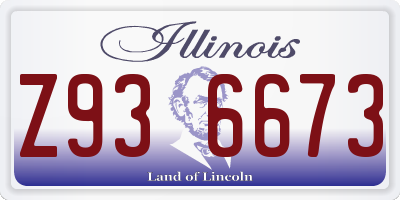 IL license plate Z936673