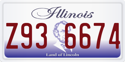 IL license plate Z936674