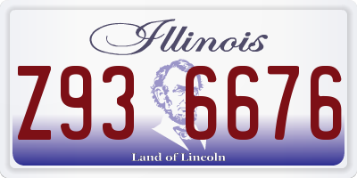 IL license plate Z936676