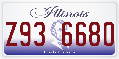 IL license plate Z936680
