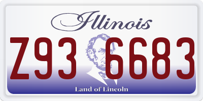 IL license plate Z936683