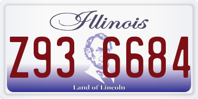 IL license plate Z936684