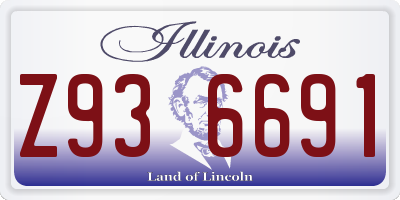 IL license plate Z936691