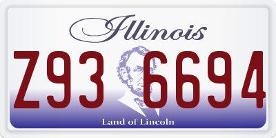 IL license plate Z936694