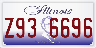 IL license plate Z936696