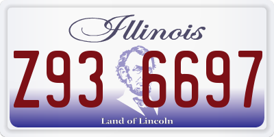 IL license plate Z936697