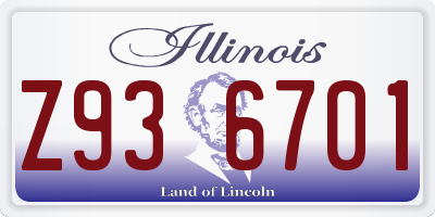 IL license plate Z936701