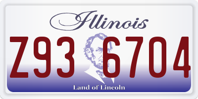 IL license plate Z936704