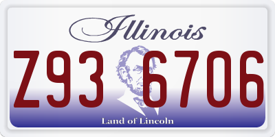 IL license plate Z936706