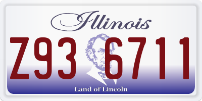 IL license plate Z936711